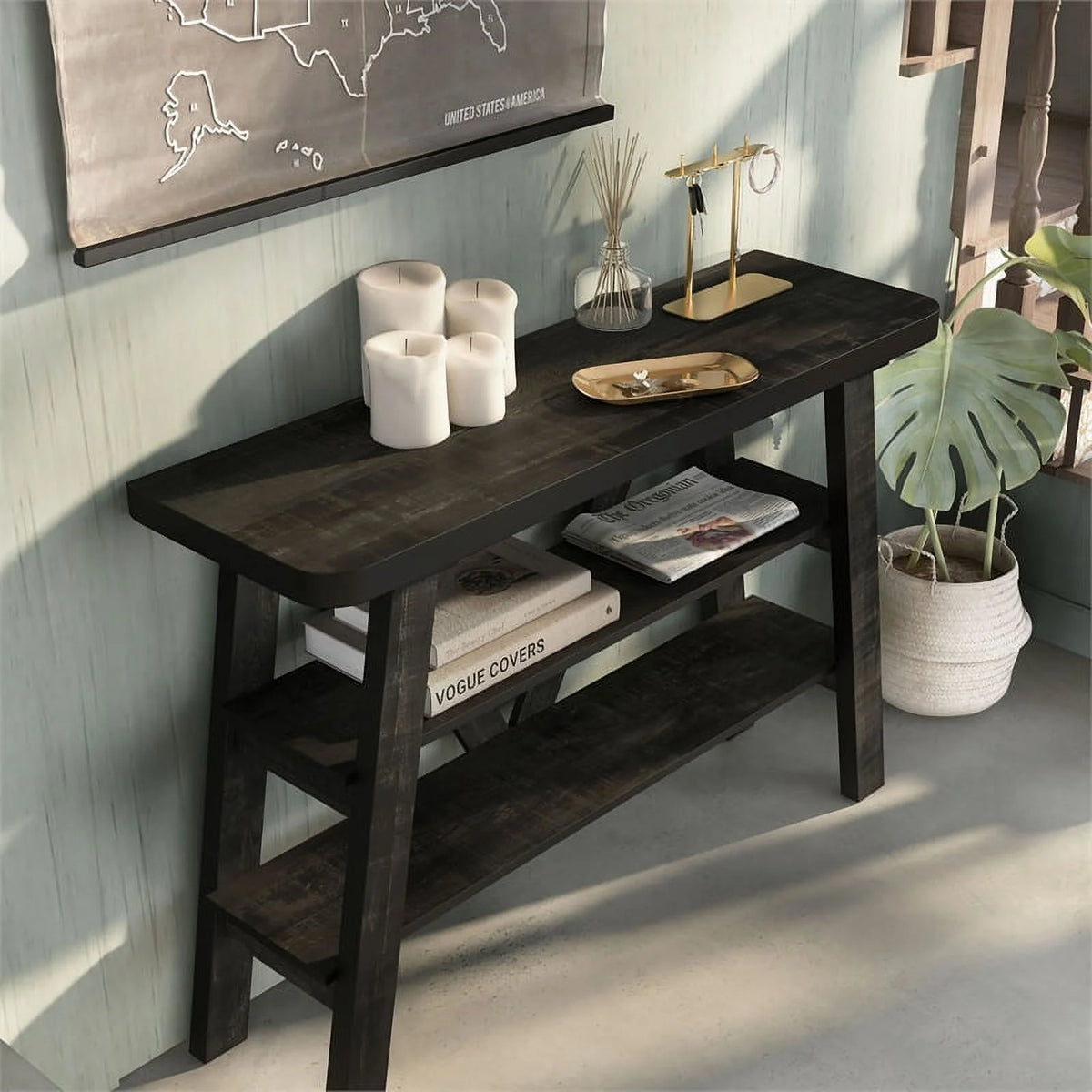 Farmhouse Wood Console Table B492