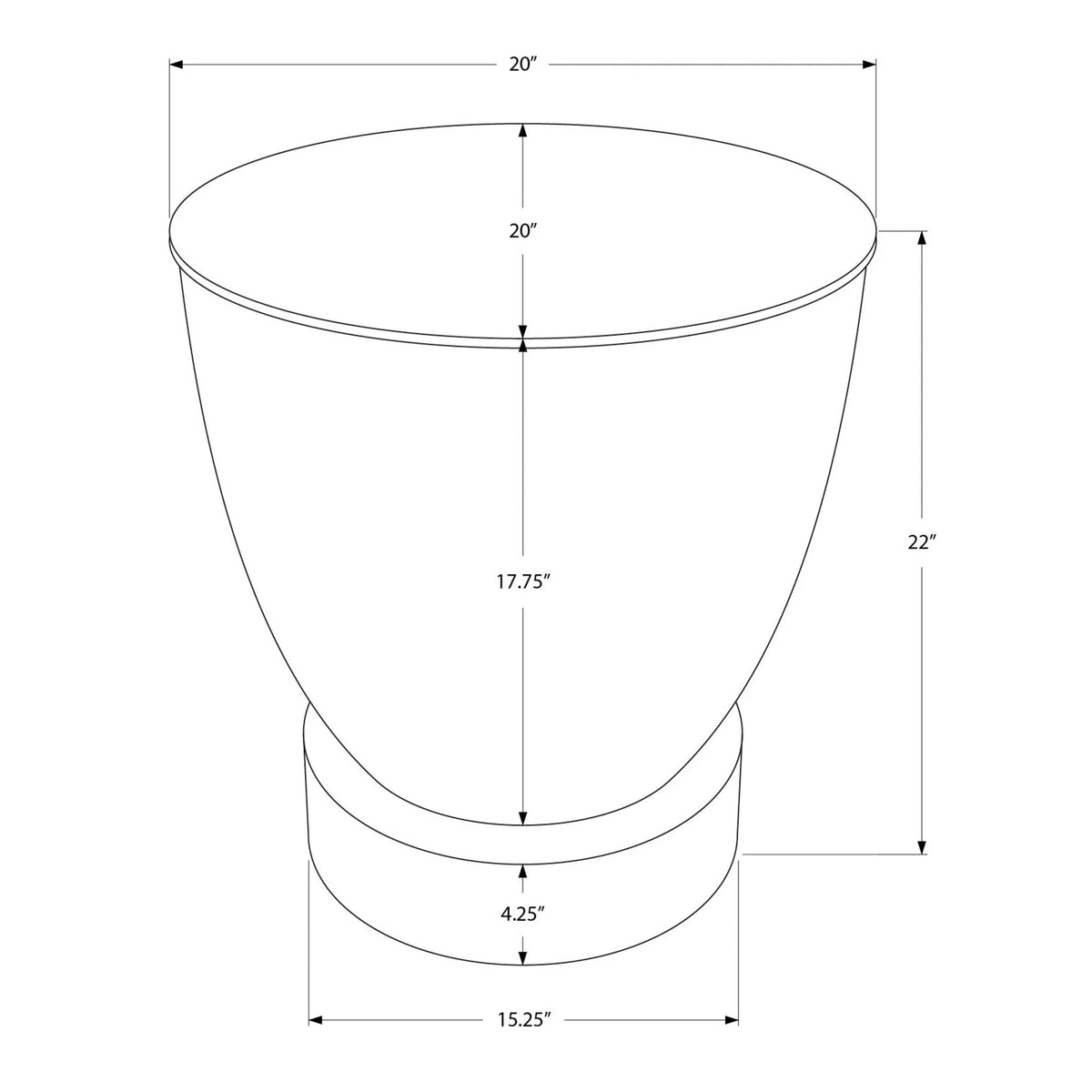 Hammered Drum Shaped End Table 22" Chrome R683