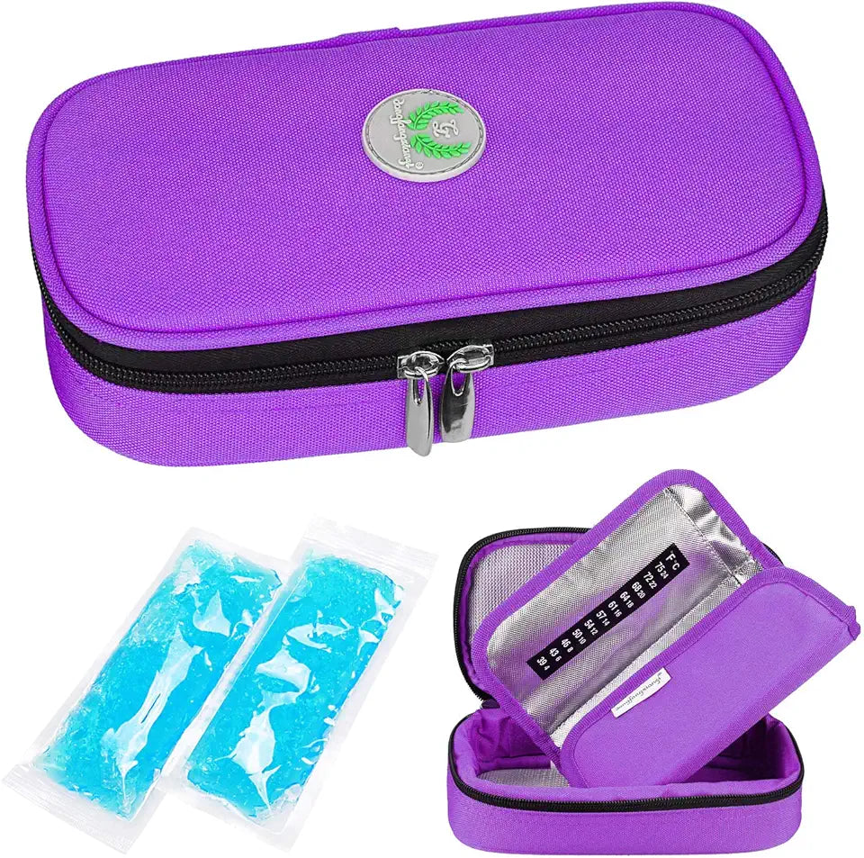 Insulated Insulin Cooler Travel Case with 2 Ice Pack O93073