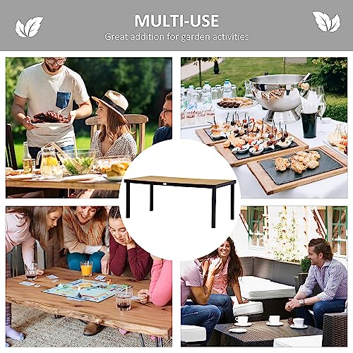 75" x 35" Aluminum Outdoor Dining Table for 8 I511423
