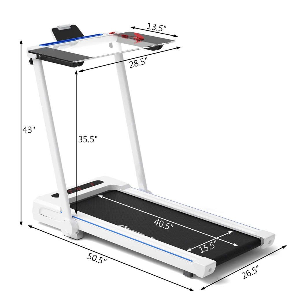 2.25HP 3-in-1 Folding Treadmill White S669159