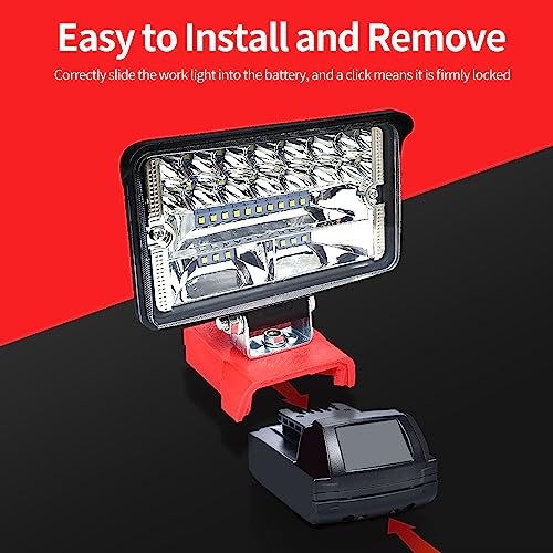 Cordless LED Work Light 108W 5400LM Adjustable Portable Flood Light I948594