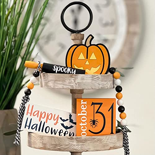7 Pcs Halloween Themed Tiered Tray Decor Set C677738