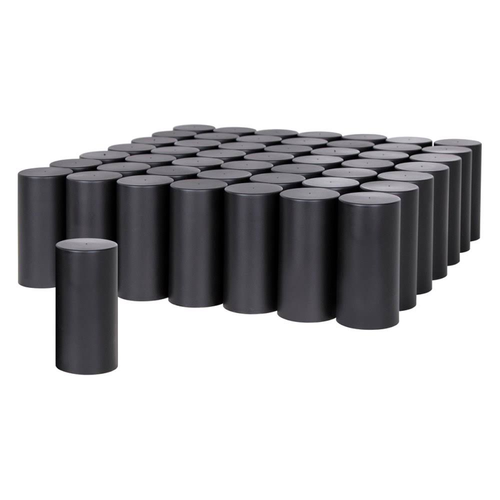 Black Tall Cylinder Nut Cover 60 Pack U899