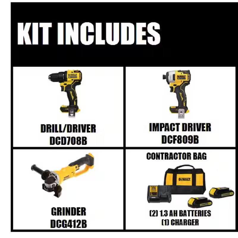 Brushless Cordless Compact Drill/Impact 2 Tool Combo Kit J5550