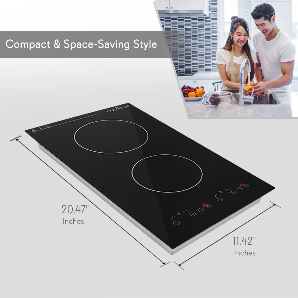 1800W Dual Induction Countertop Cooktop Burner U698633