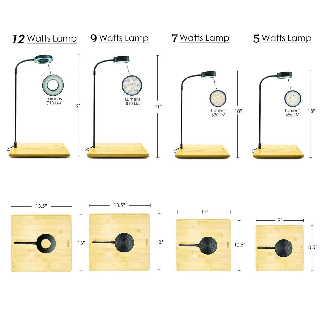 Full Spectrum LED Light with Bamboo Board Aquarium Nano Tank N81683