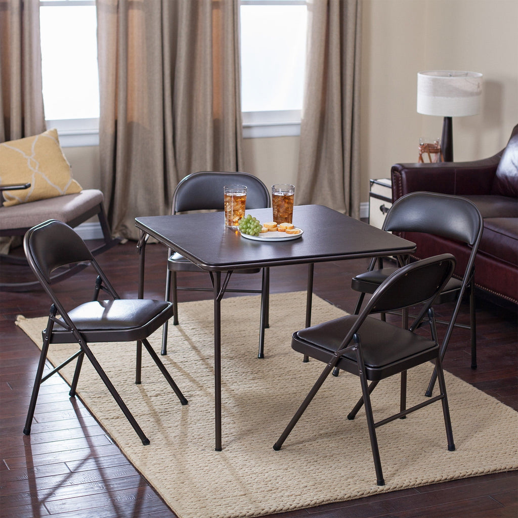 Black Square Metal Folding Dining Card Table S8534