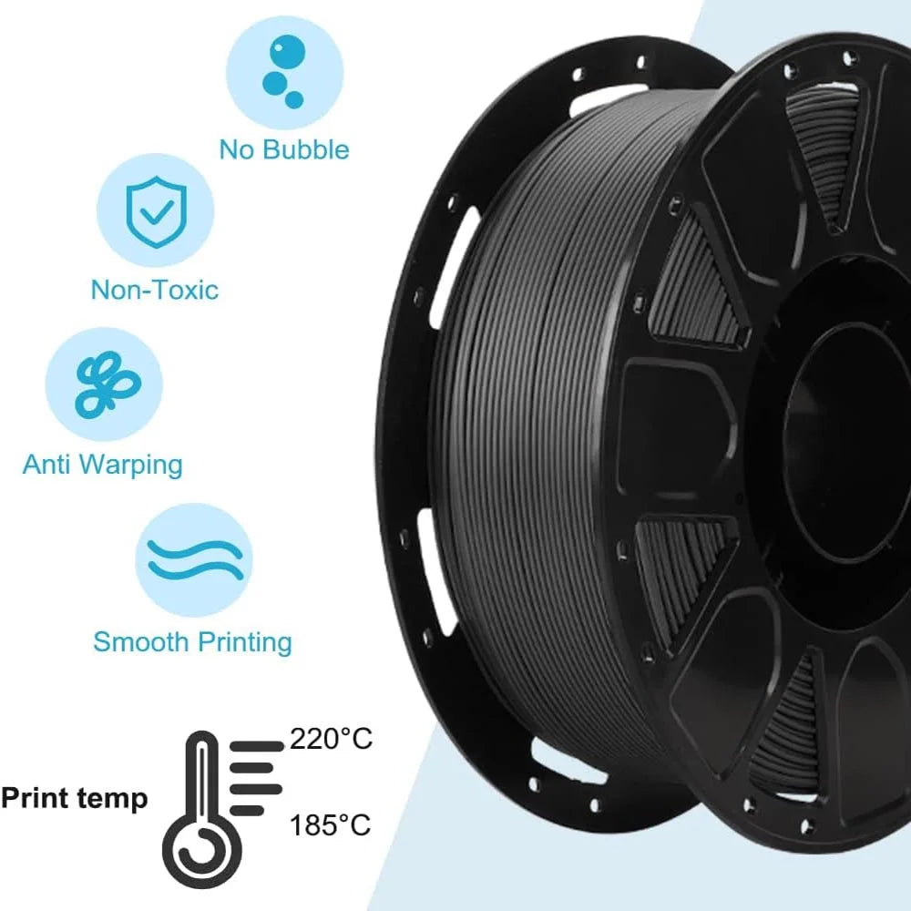 10 Packs 1.75mm PLA 3D Printer Filament Black Z19948