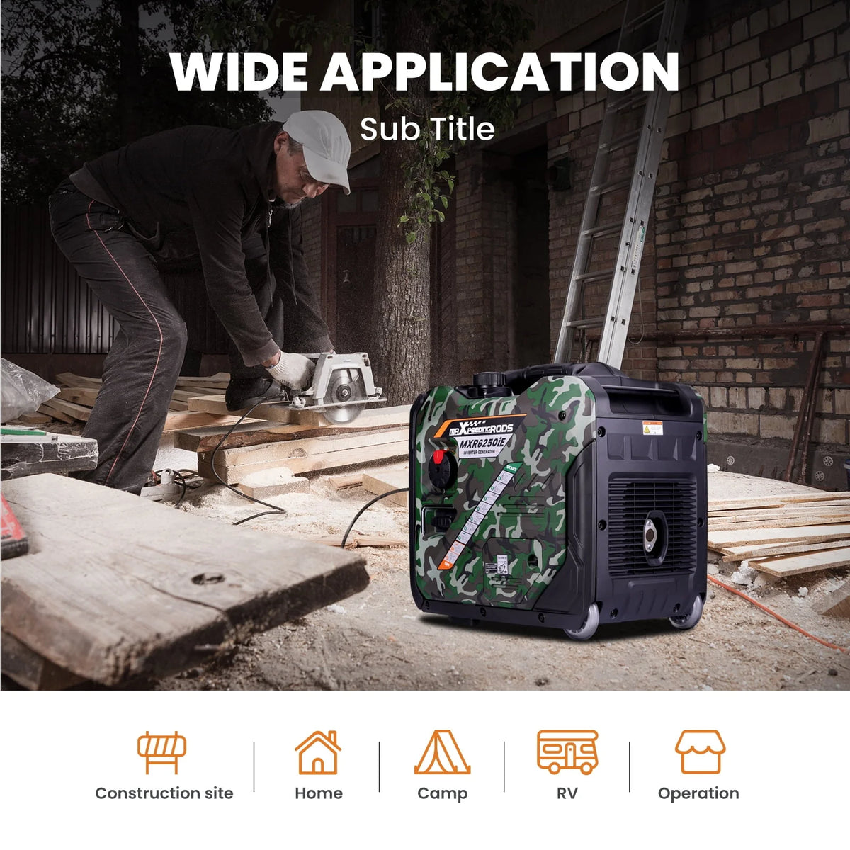 5000 Watt Gas Powered Inverter Generator S44324