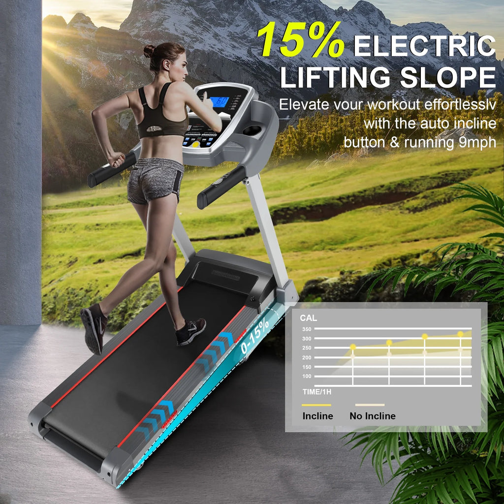 3HP Incline Treadmill with 15 Level Auto Incline Q446099