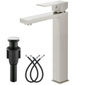 Brushed Gold Tall Single Handle Vessel Sink Faucet B637