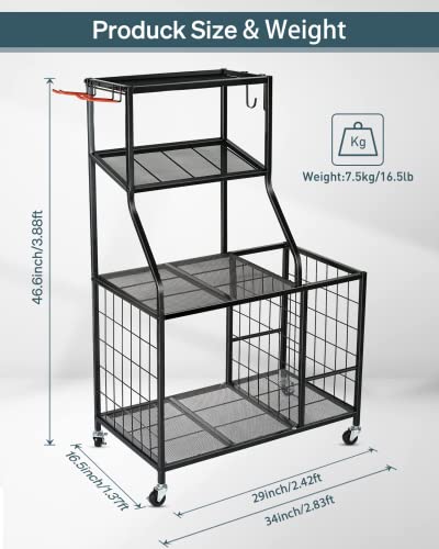Home Gym Storage Rack with Wheel E1572