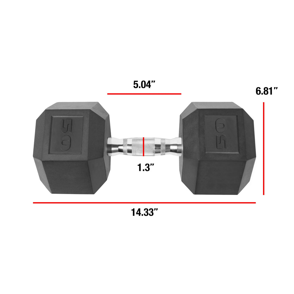 50lb Coated Hex Dumbbell K92260