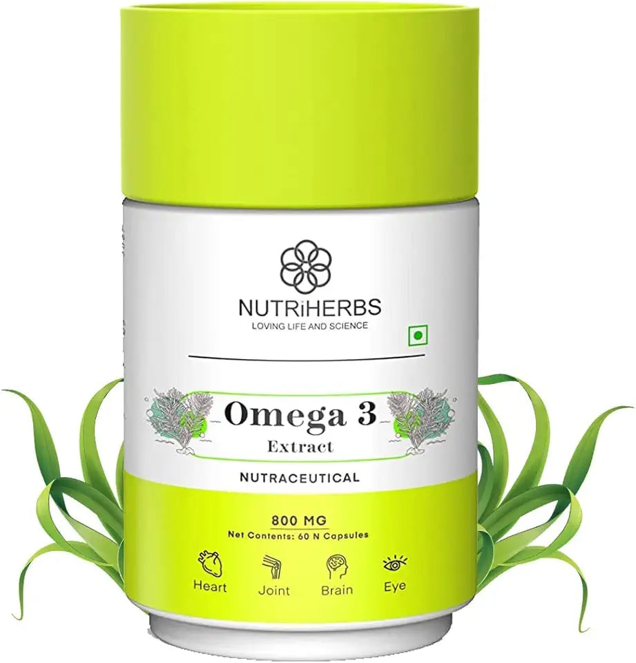 Omega 3 Capsule with DHA Algae Extract & EPA 800mg 60 Capsules I624380