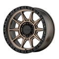 18x22 Matte Bronze Wheel with Black Lip Z3259