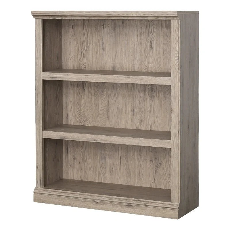 Contemporary Engineered Wood 3-Shelf Bookcase X88610