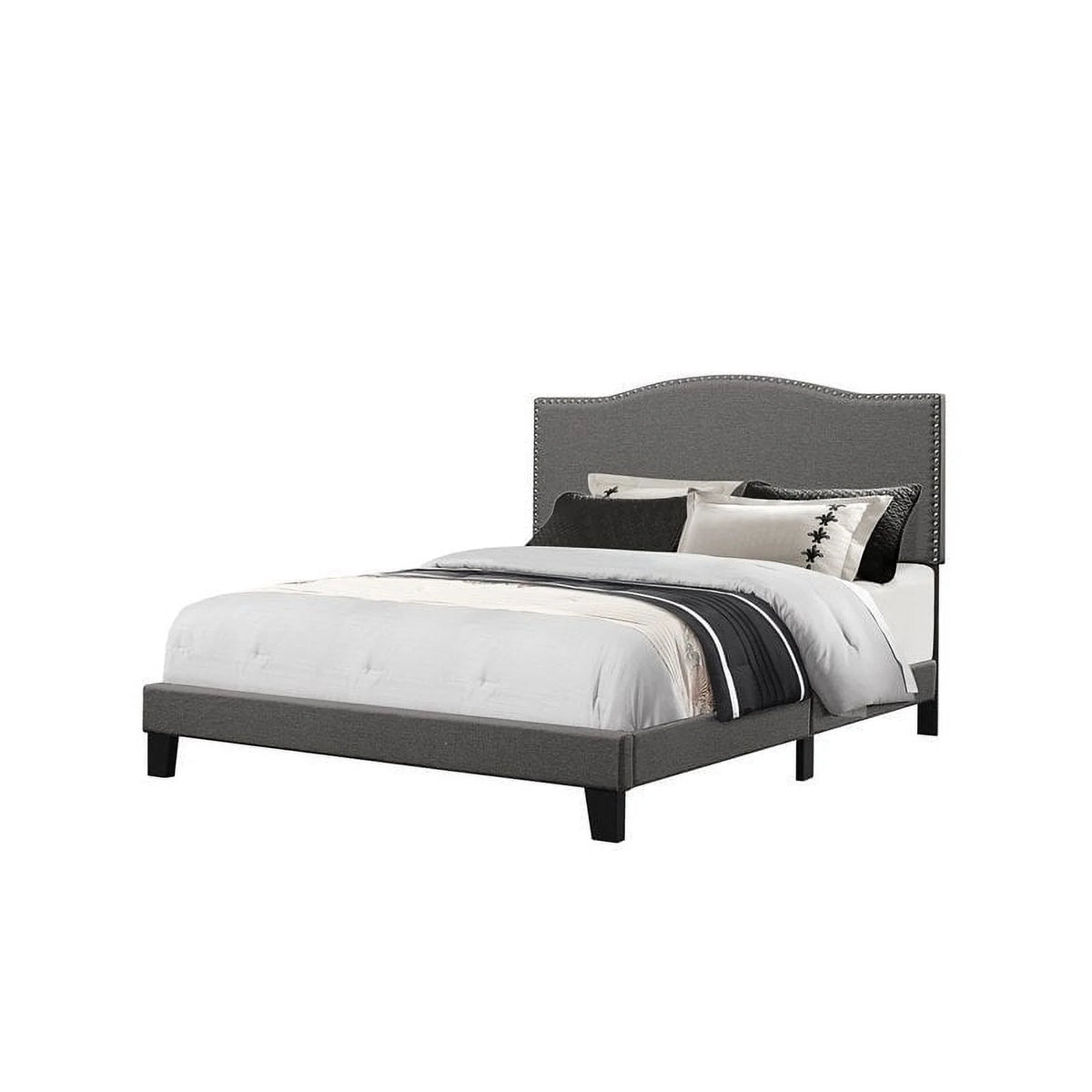 Upholstered Hardwood Queen Bed C6210